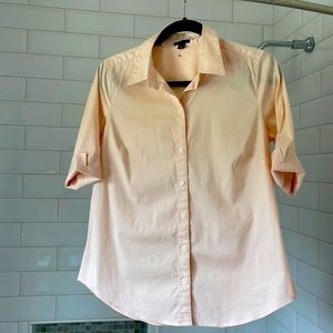 Ann Taylor dress shirt light peach pink. No flaws . Good used condition